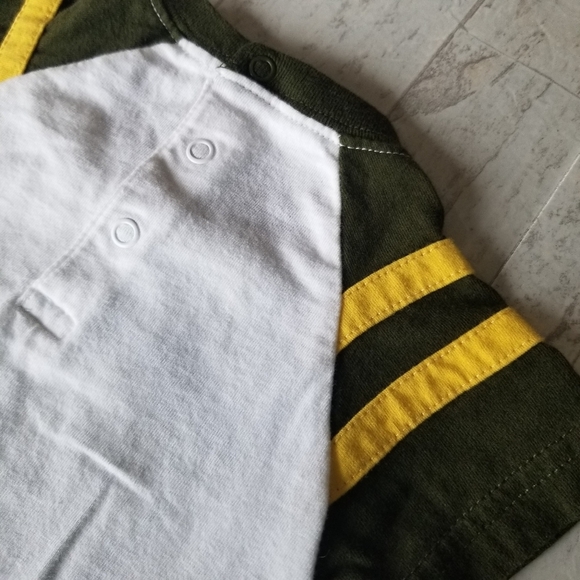 Born to Explore Carter's 3 mo olive green and yellow short/shirt set - Picture 8 of 16